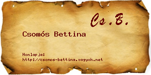 Csomós Bettina névjegykártya