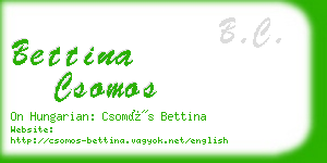 bettina csomos business card